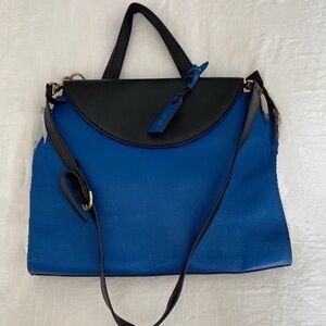 kate spade blue/black leather crossbody handbag. Good condition
